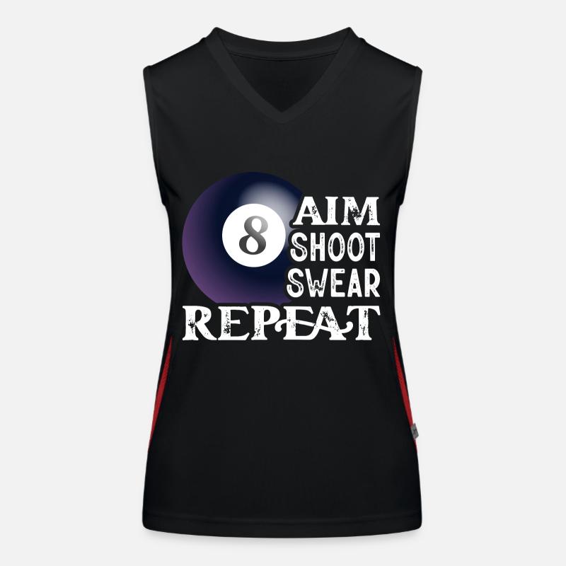 Aim Shoot Jurer Répéter Joueur de billard PoolBillards Débardeur respirant contrasté Femme