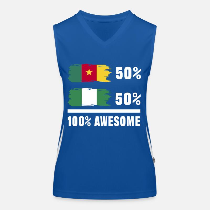 Drapeau du Cameroun Cameroun Débardeur respirant contrasté Femme
