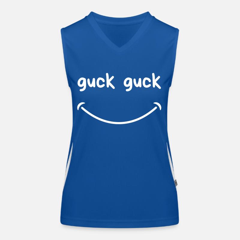 "Guck Guck" mit lächeln Funktionelles Kontrast-Tank Top für Frauen