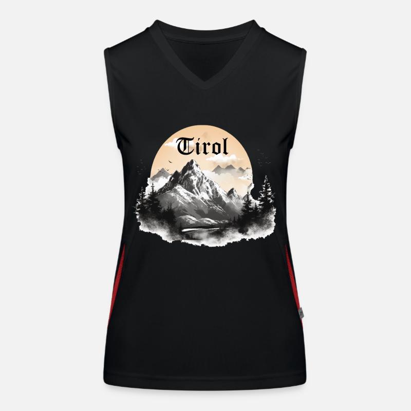Tyrol with mountains, gift idea Tirol Design Women's Functional Contrast Tank Top