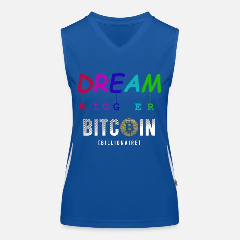 Dream Bigger Bitcoin Women's Functional Contrast Tank Top