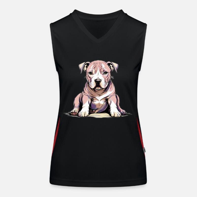 Pitbul Puppy Women's Functional Contrast Tank Top