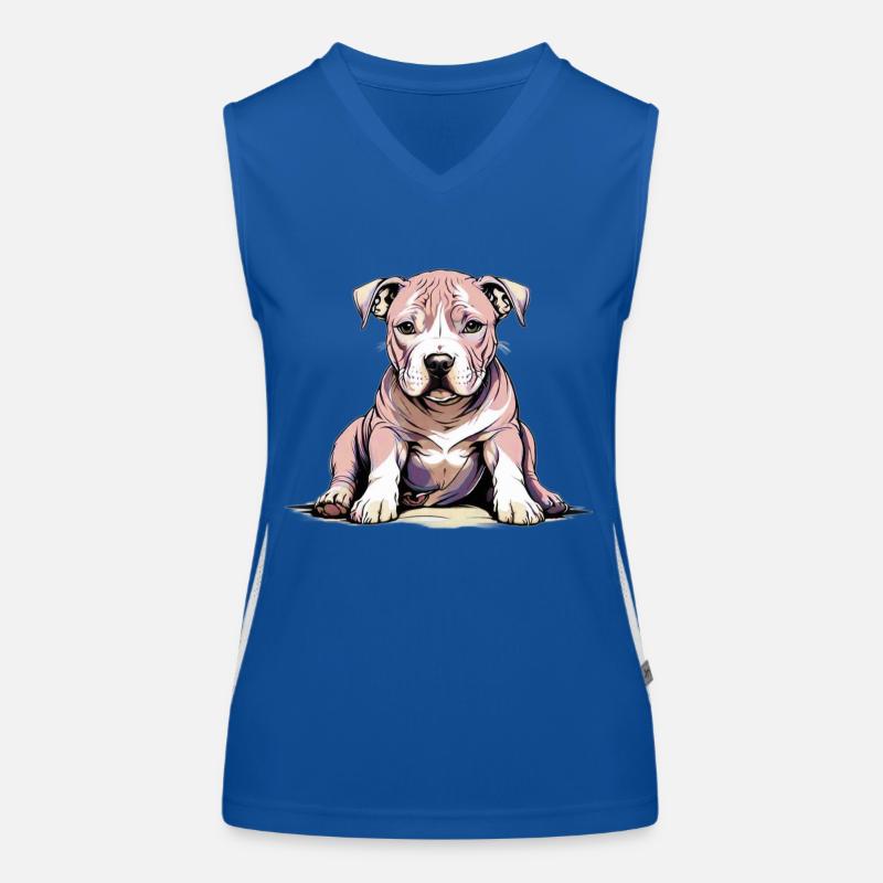 Chiot Pitbul Débardeur respirant contrasté Femme