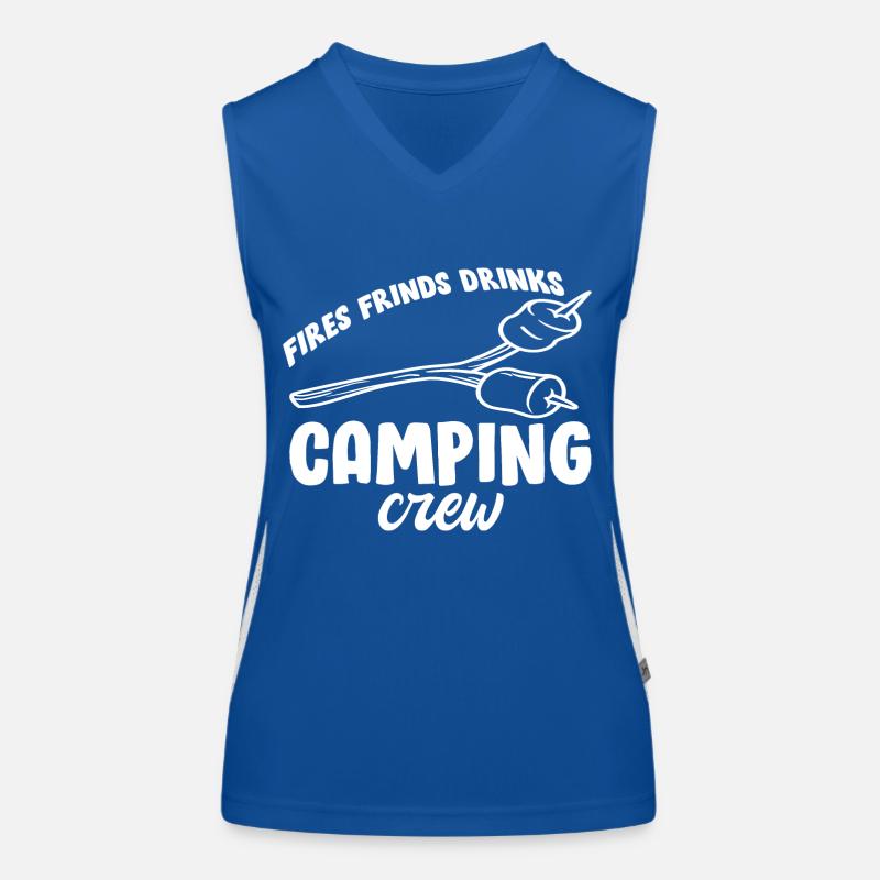 Camping campfire saying Women's Functional Contrast Tank Top