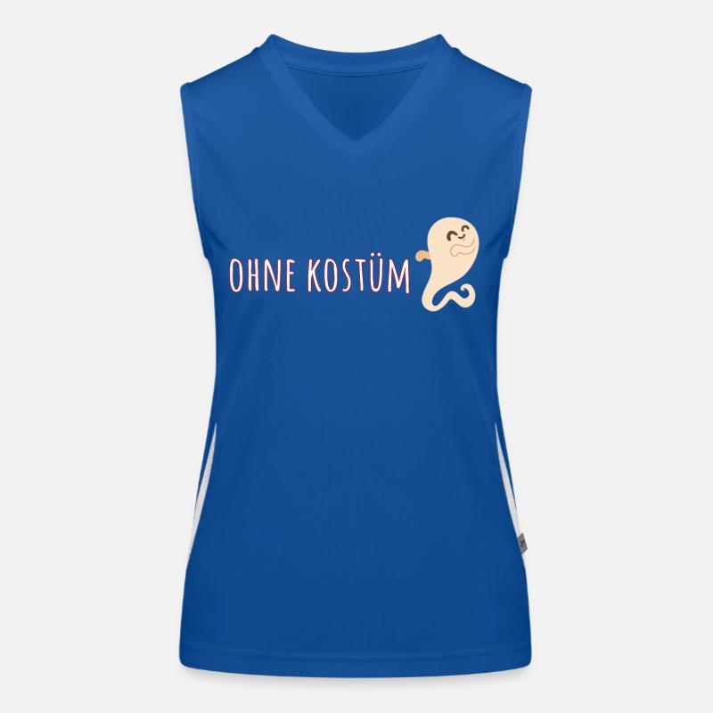 Without costume, costume, ghost, ghost, carnival Women's Functional Contrast Tank Top