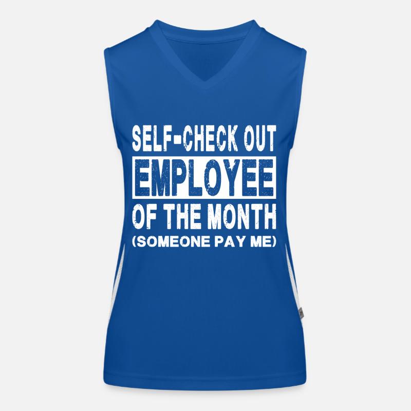 Self-Check-Out - Mitarbeiter des Monats Funktionelles Kontrast-Tank Top für Frauen