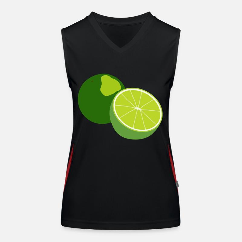 Limette Funktionelles Kontrast-Tank Top für Frauen