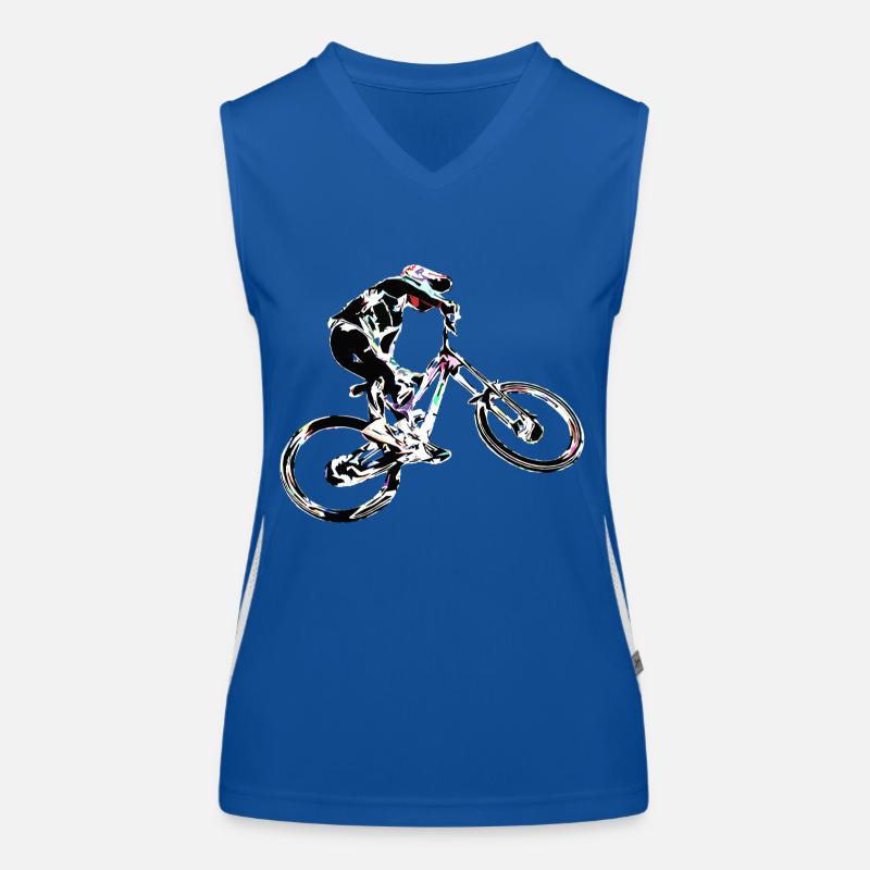vtt descente Débardeur respirant contrasté Femme