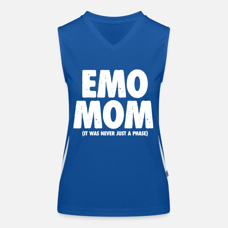 Emo Mom - Unique Gift - Emo Mom Women's Functional Contrast Tank Top