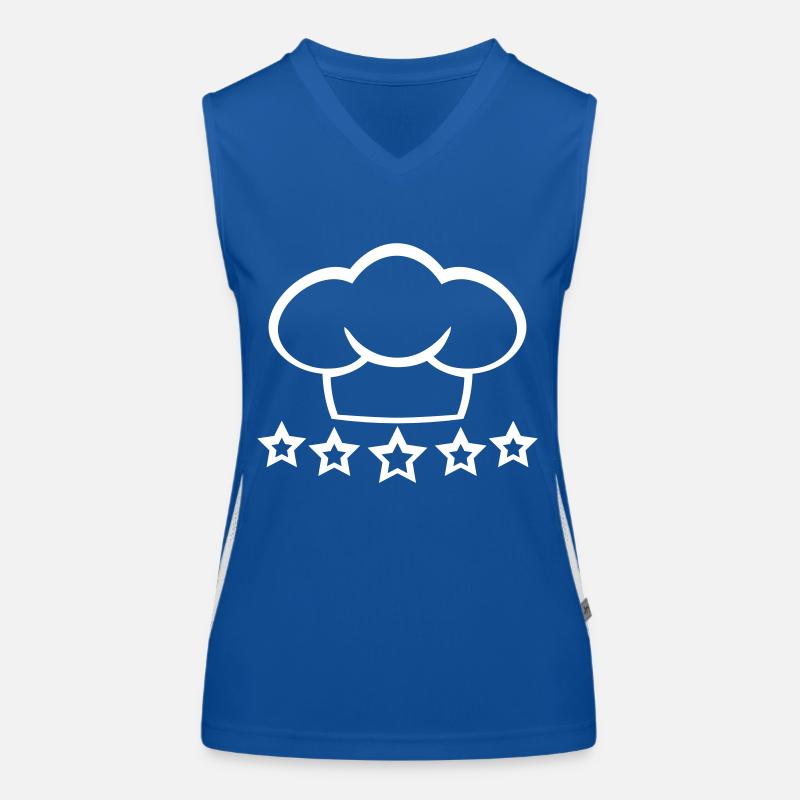 Kitchen Chef's Hat 5 Star Master Chef Cool Women's Functional Contrast Tank Top