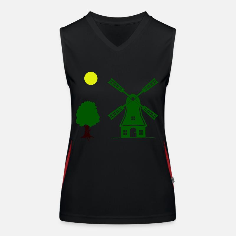 Windmill Tree Women's Functional Contrast Tank Top
