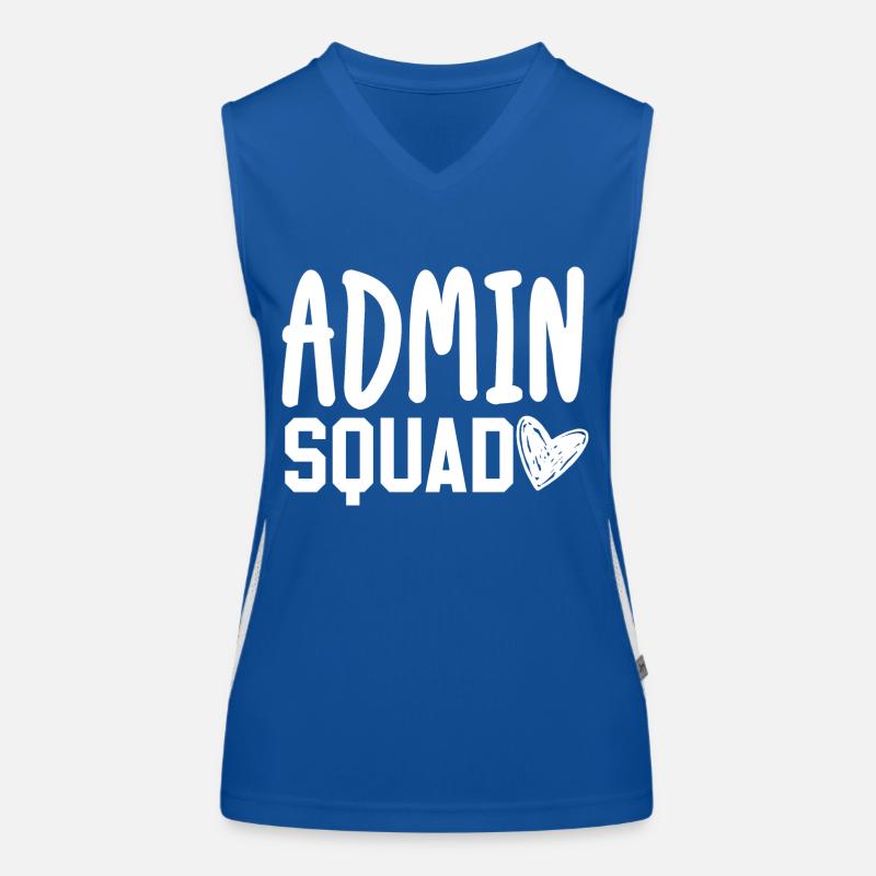 Admin Squad School Doctor Dentist Team Office Funktionelles Kontrast-Tank Top für Frauen