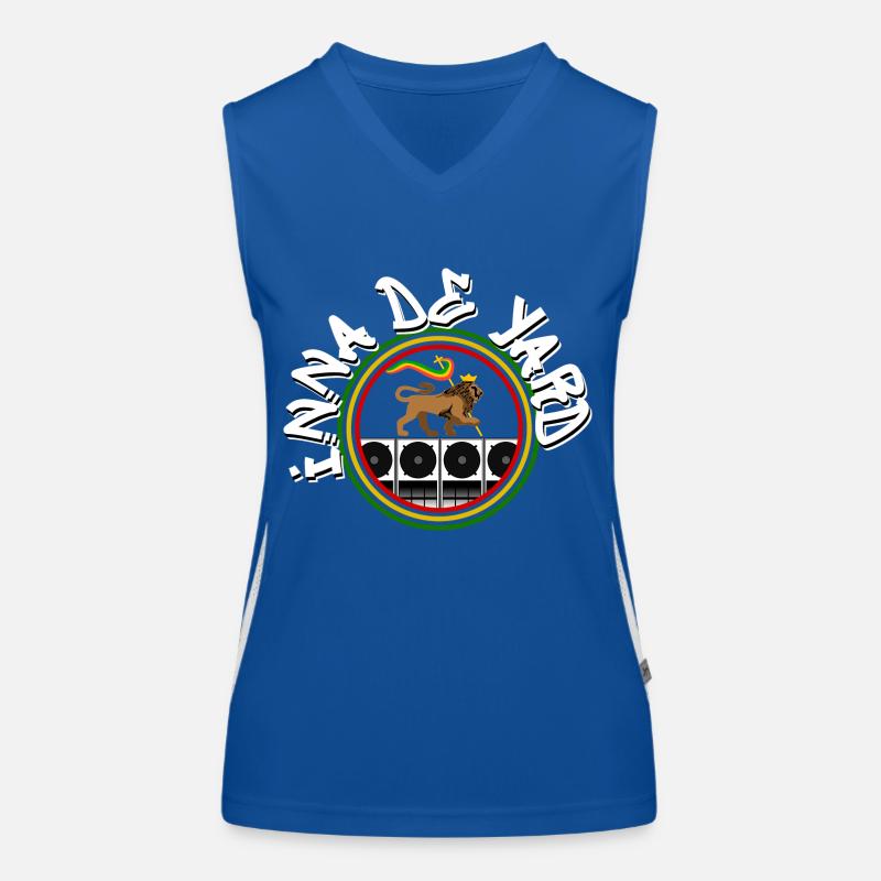 Reggae Soundsystem Lion Funktionelles Kontrast-Tank Top für Frauen