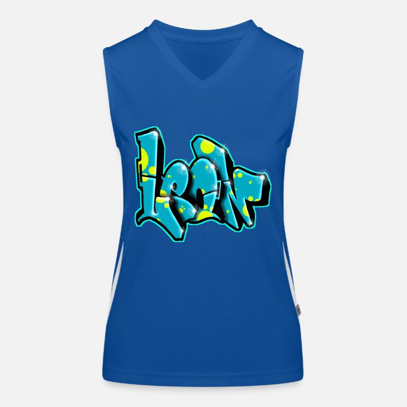 LEON GRAFFITI NAME print Women's Functional Contrast Tank Top