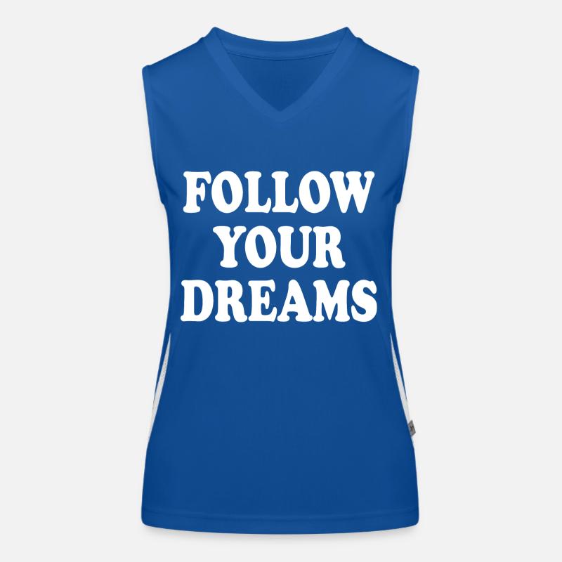 follow your dreams Débardeur respirant contrasté Femme