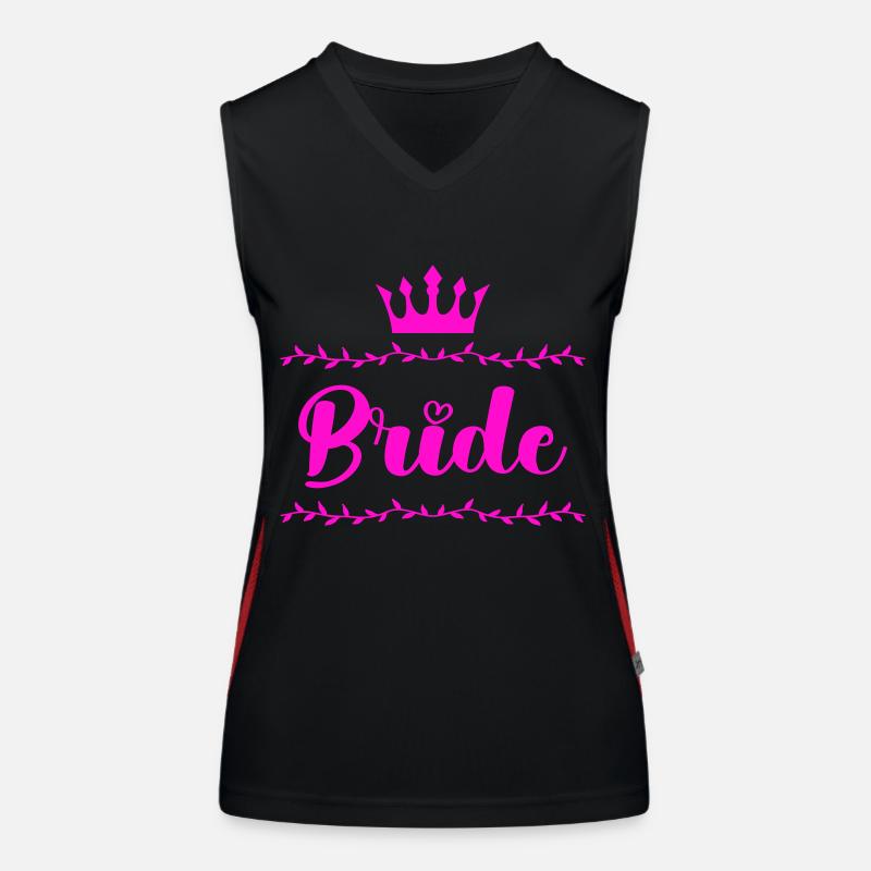 bride Funktionelles Kontrast-Tank Top für Frauen