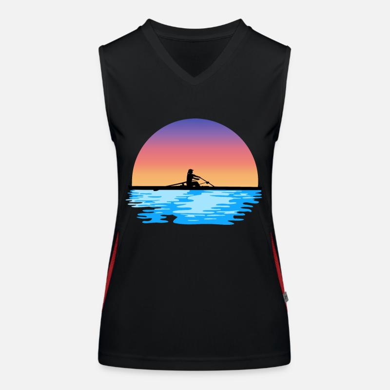 Rowing, Rower, Rowing Boat Women's Functional Contrast Tank Top