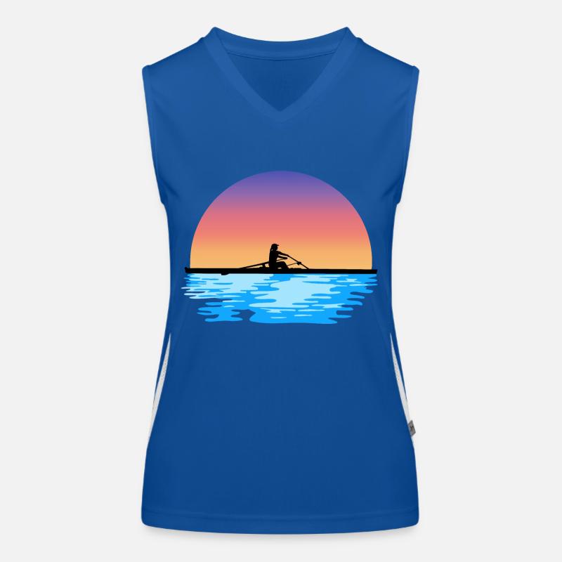 Rowing, Rower, Rowing Boat Women's Functional Contrast Tank Top