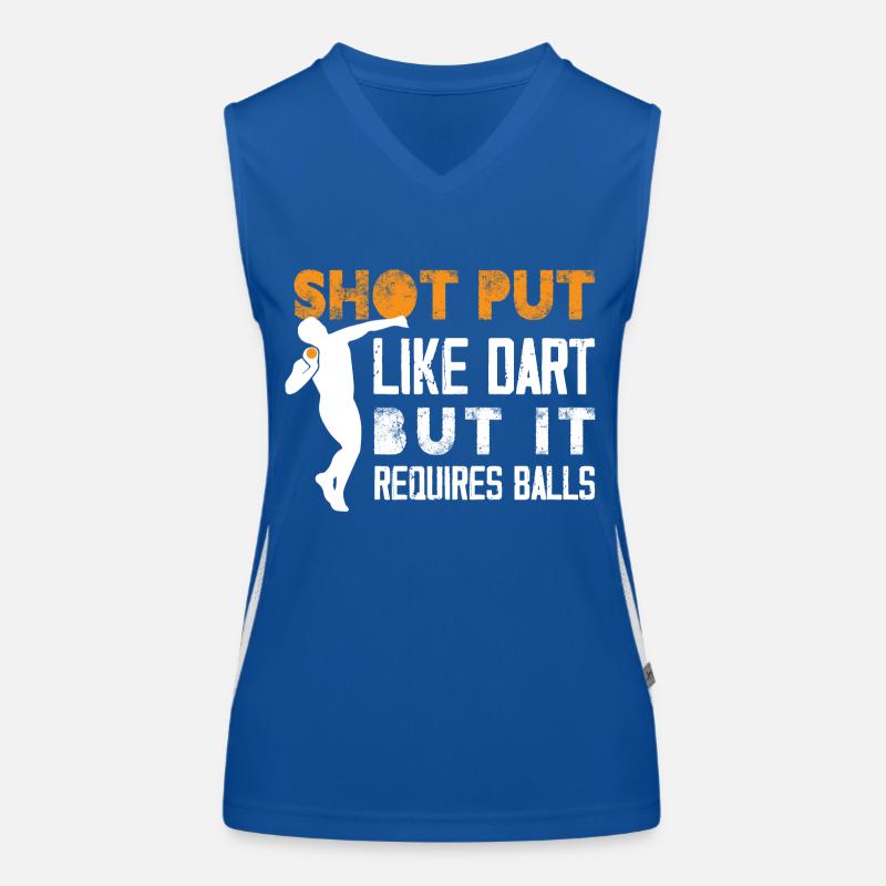 lancer du poids comme les fléchettes mais il nécessite des balles Design Débardeur respirant contrasté Femme