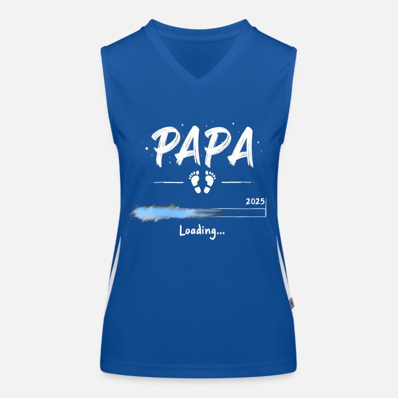 Papa 2025 Loading für Väter Geschenk Funktionelles Kontrast-Tank Top für Frauen