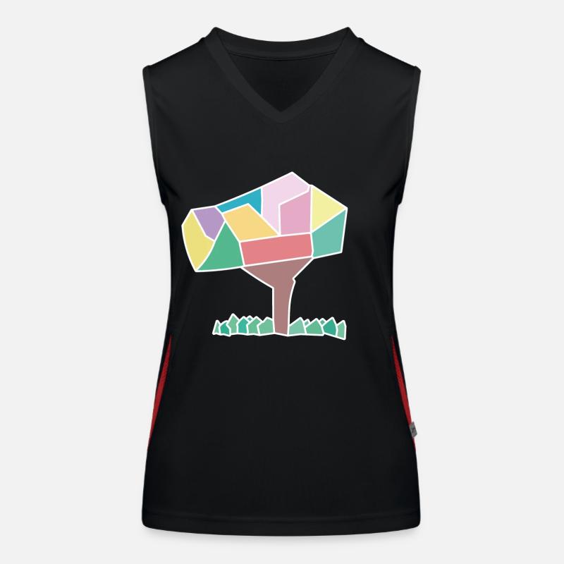 African Tree meet Soviet Mosaic Women's Functional Contrast Tank Top