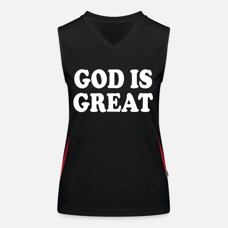 god is great Débardeur respirant contrasté Femme