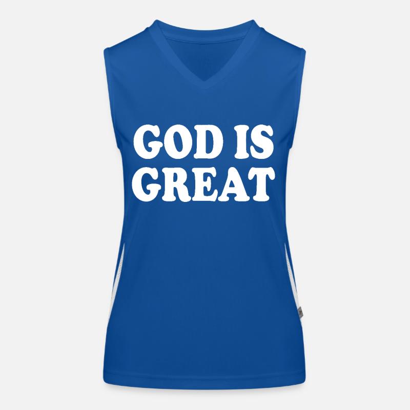 god is great Funktionelles Kontrast-Tank Top für Frauen