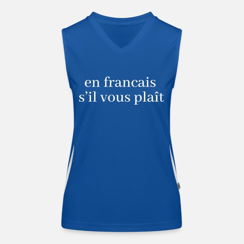 En français s'il vous plaît Funktionelles Kontrast-Tank Top für Frauen