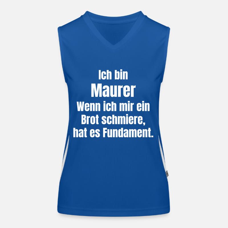 Bricklayer smears bread has foundation Women's Functional Contrast Tank Top