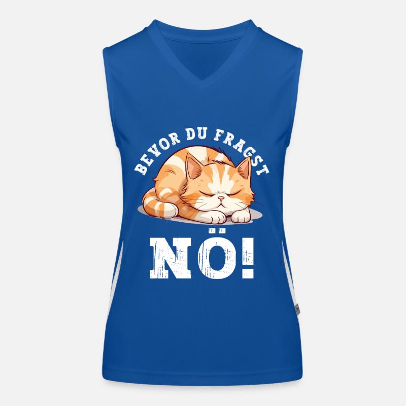 Before You Ask Nope No Cat Funny Saying Humor Women's Functional Contrast Tank Top