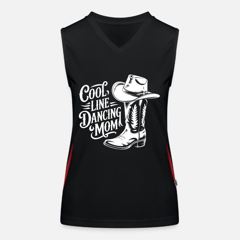 Line Dance Mom Linedance Mama Geschenk Funktionelles Kontrast-Tank Top für Frauen