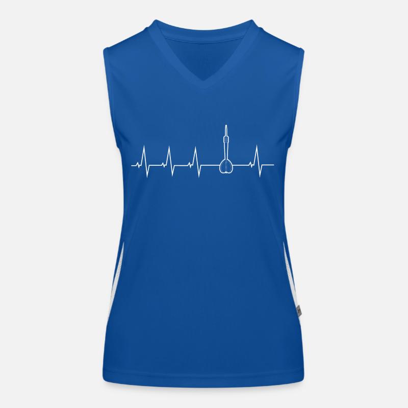 Ich liebe Dart - Herzschlag Funktionelles Kontrast-Tank Top für Frauen