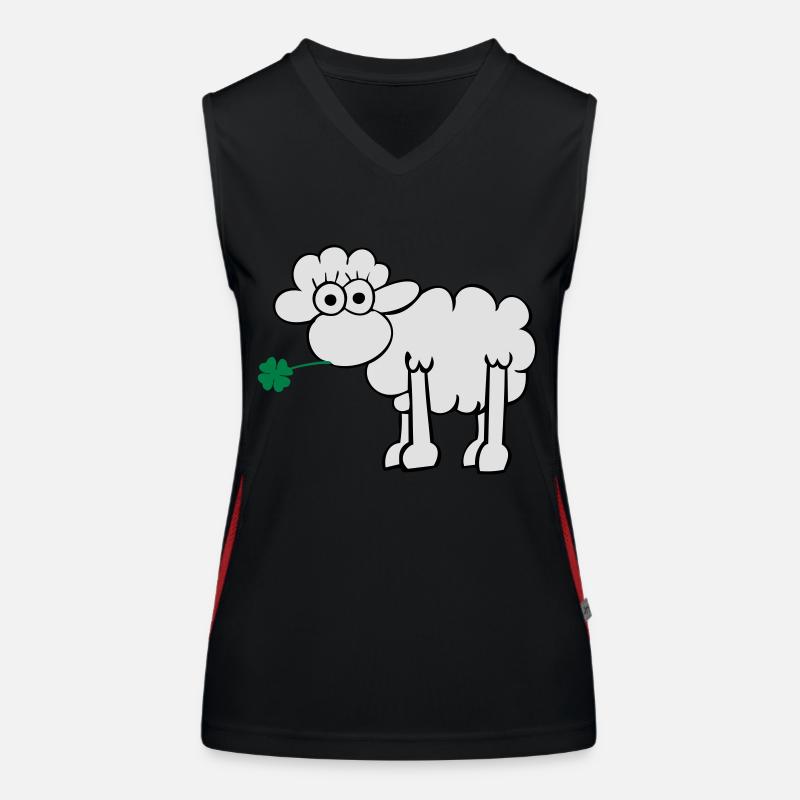 Les moutons avec du trèfle Débardeur respirant contrasté Femme