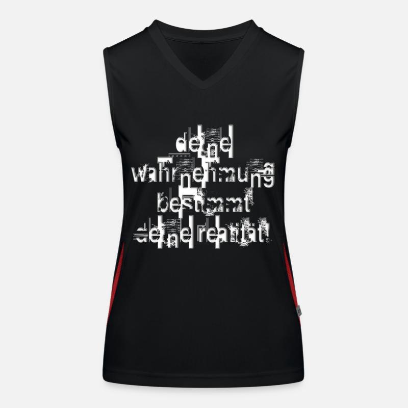 Your perception determines your reality Women's Functional Contrast Tank Top