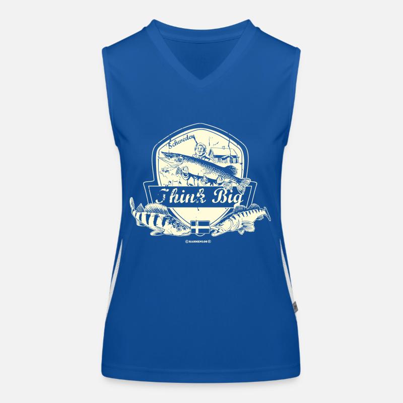 Angel Designs Think big Schweden Funktionelles Kontrast-Tank Top für Frauen
