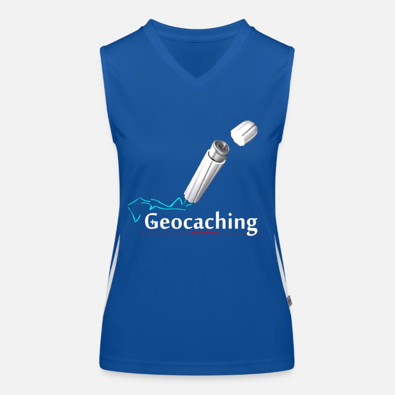 Geocaching Microcache Tampon Funktionelles Kontrast-Tank Top für Frauen