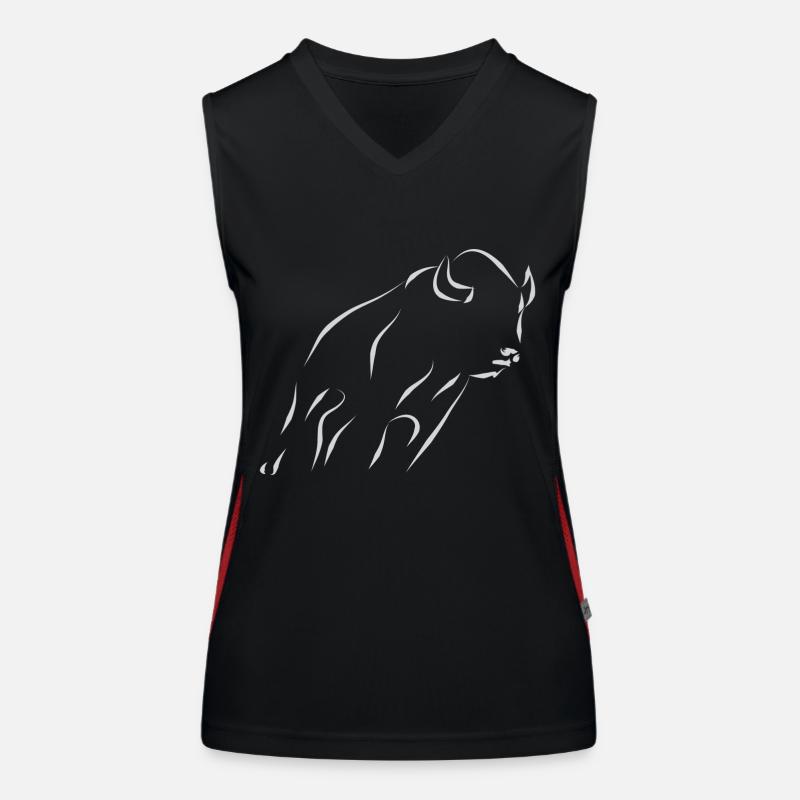 Bison - gris clair Débardeur respirant contrasté Femme