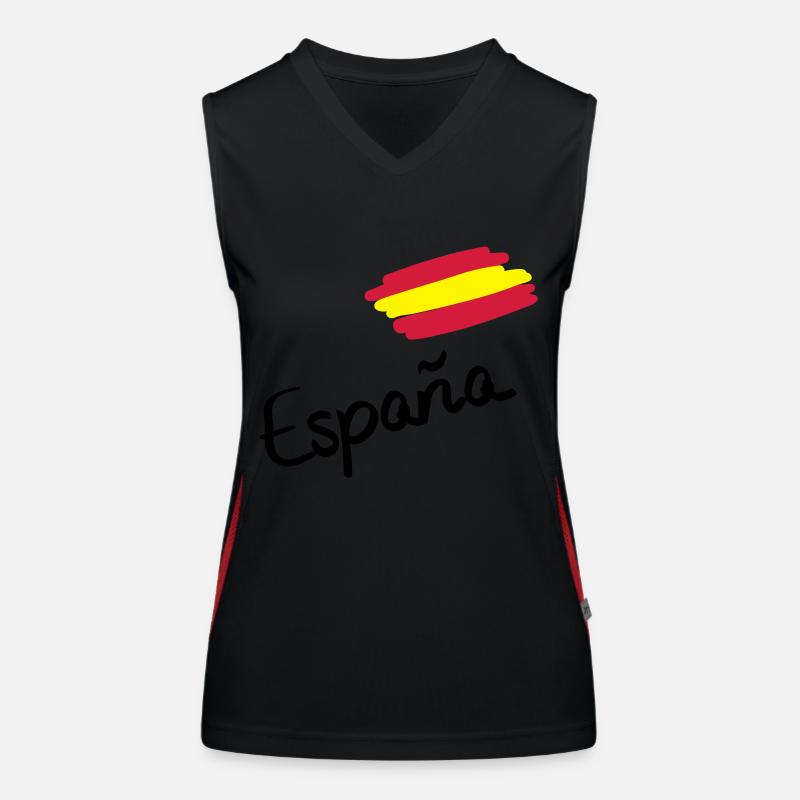 spain__f3 Funktionelles Kontrast-Tank Top für Frauen