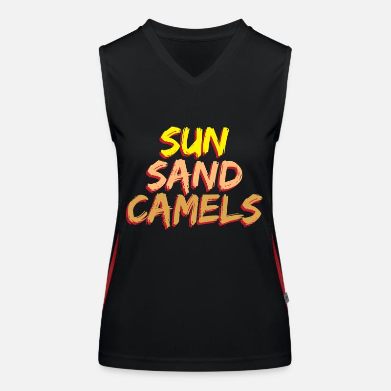 Mignon Camel 3 02 Débardeur respirant contrasté Femme