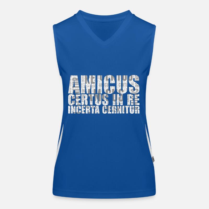 Amicus certus in re incerta cernitur Funktionelles Kontrast-Tank Top für Frauen