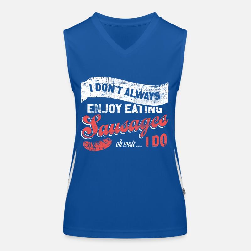 Würstchen Wurst Funktionelles Kontrast-Tank Top für Frauen