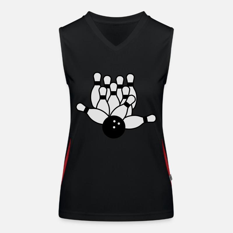 bowling Funktionelles Kontrast-Tank Top für Frauen