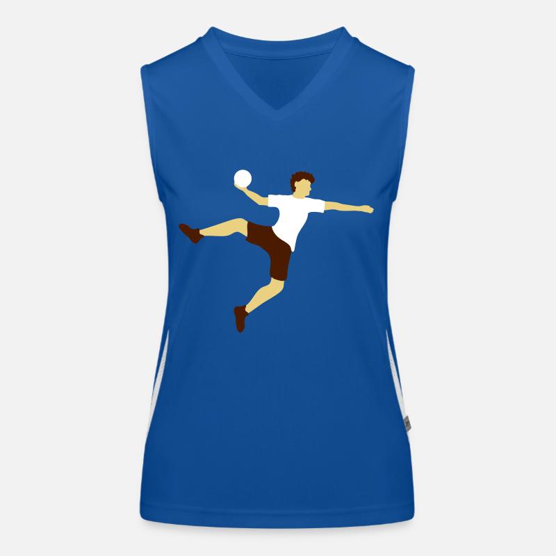 handball balle jeter score sauter jeter dans Débardeur respirant contrasté Femme
