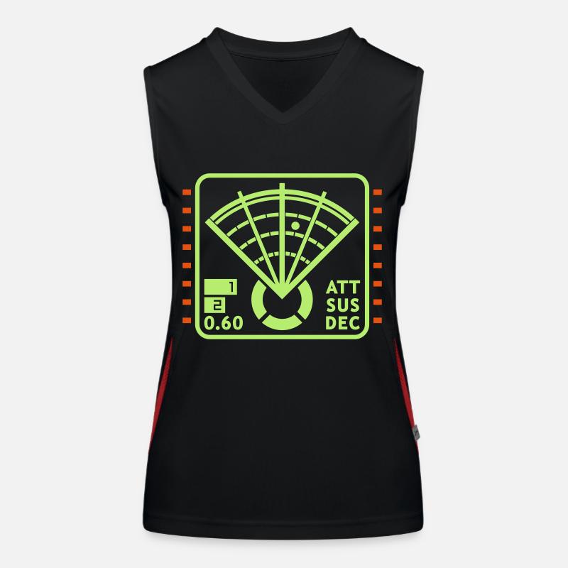 Motion Tracker Display Funktionelles Kontrast-Tank Top für Frauen