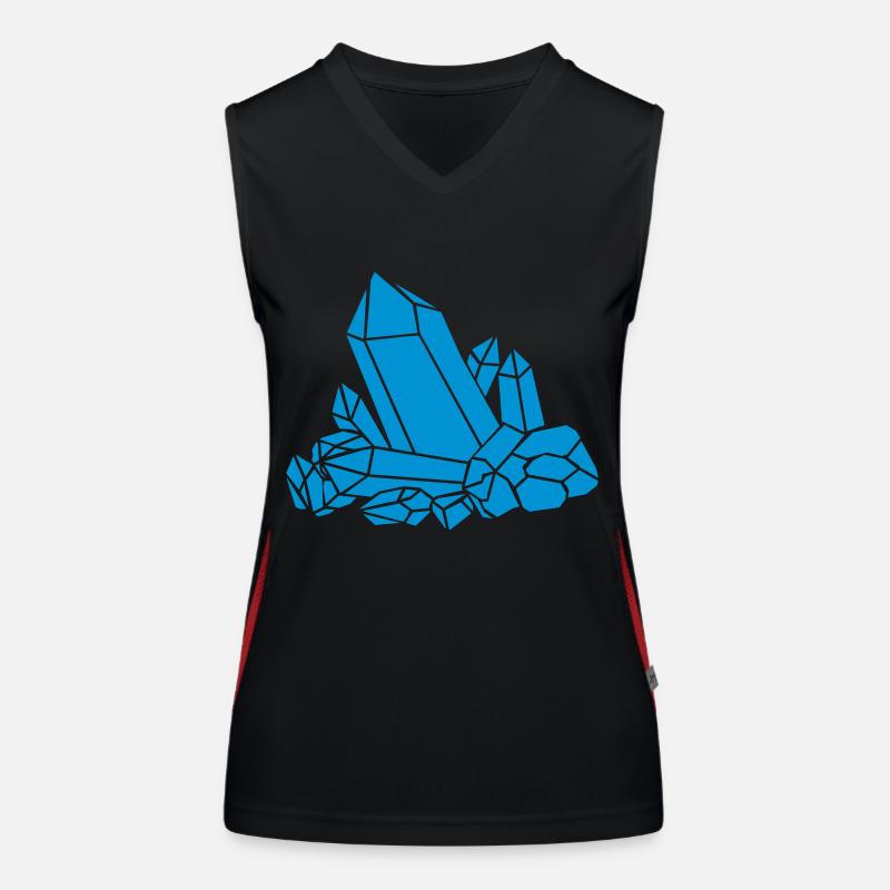 Blue crystal clipart Women's Functional Contrast Tank Top