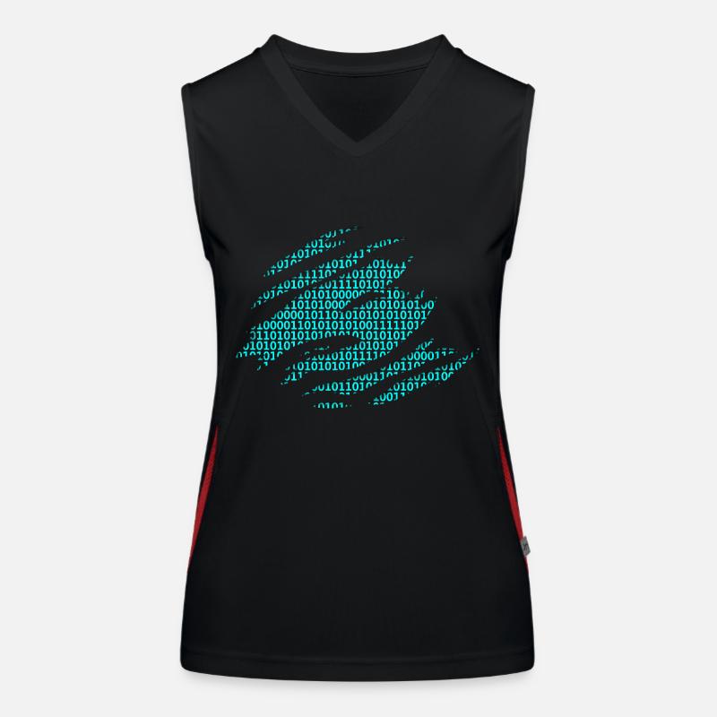 Binary numbers matrix Women's Functional Contrast Tank Top