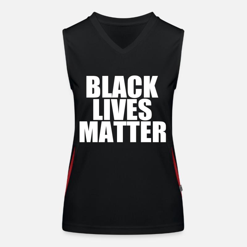 Black lives matter - Women's Functional Contrast Tank Top - black/red