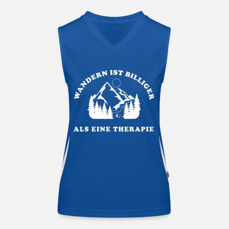 Wandern ist billiger als eine Therapie Funktionelles Kontrast-Tank Top für Frauen