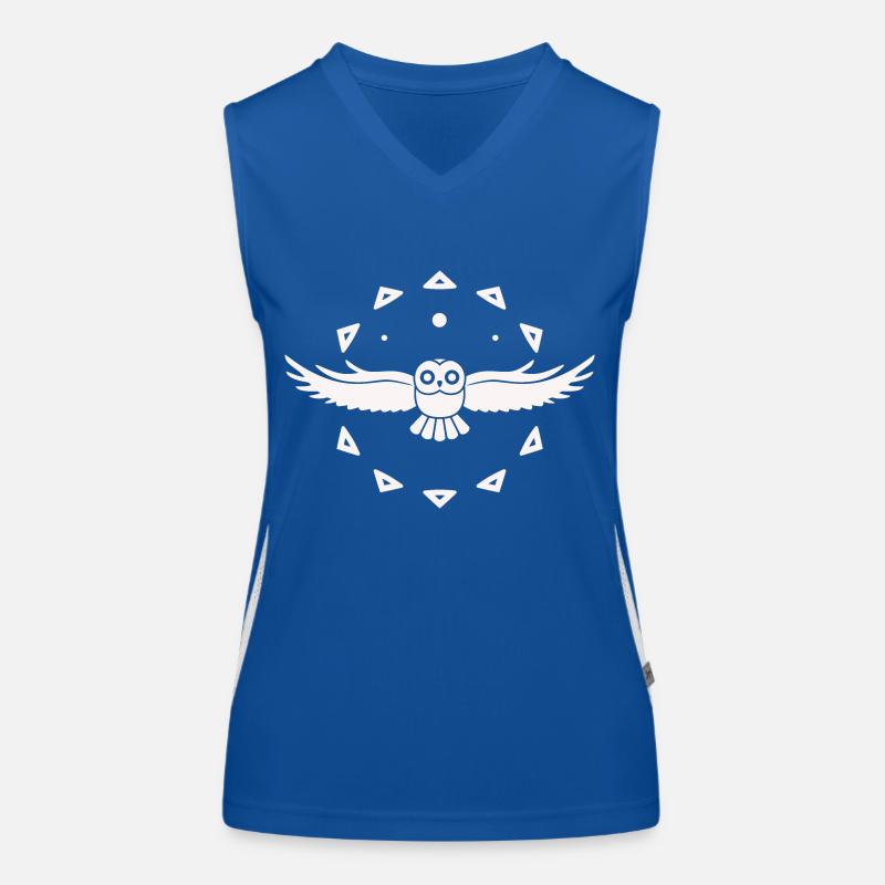 Eule - Vogel - Naturschutz - Tierfreund Funktionelles Kontrast-Tank Top für Frauen