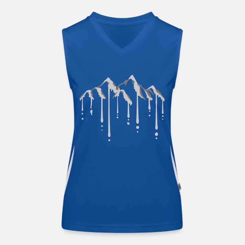 Gletscher Eis schmelzen Berge Funktionelles Kontrast-Tank Top für Frauen